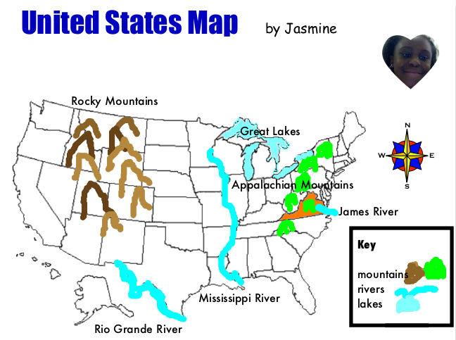 Map Of United States 2nd Grade Today second grade students at Pinchbeck Elementary were reviewing their United States map skills (SOL 2.5b, 2.6) with Pixie. I gave them a template to use ...